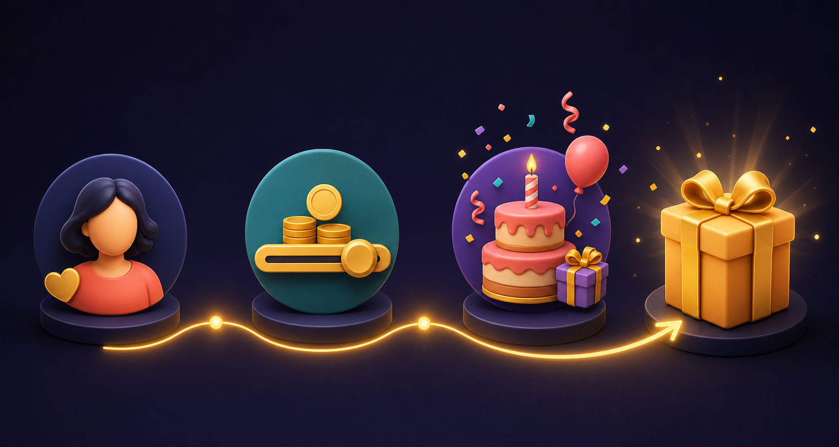 Gift finder illustration showing recipient, budget, and occasion